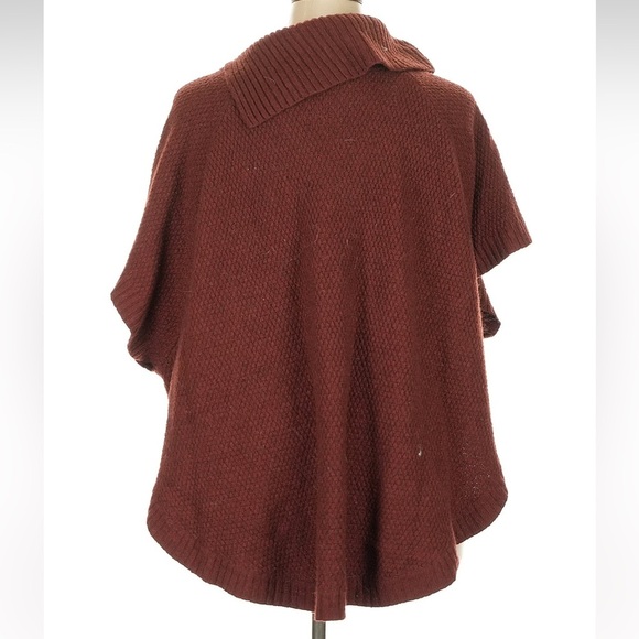 Lane Bryant Wool Cinnamon Brown Pullover Cowl Neck Ponch Shrug Plus Size 22-28 - Picture 3 of 6
